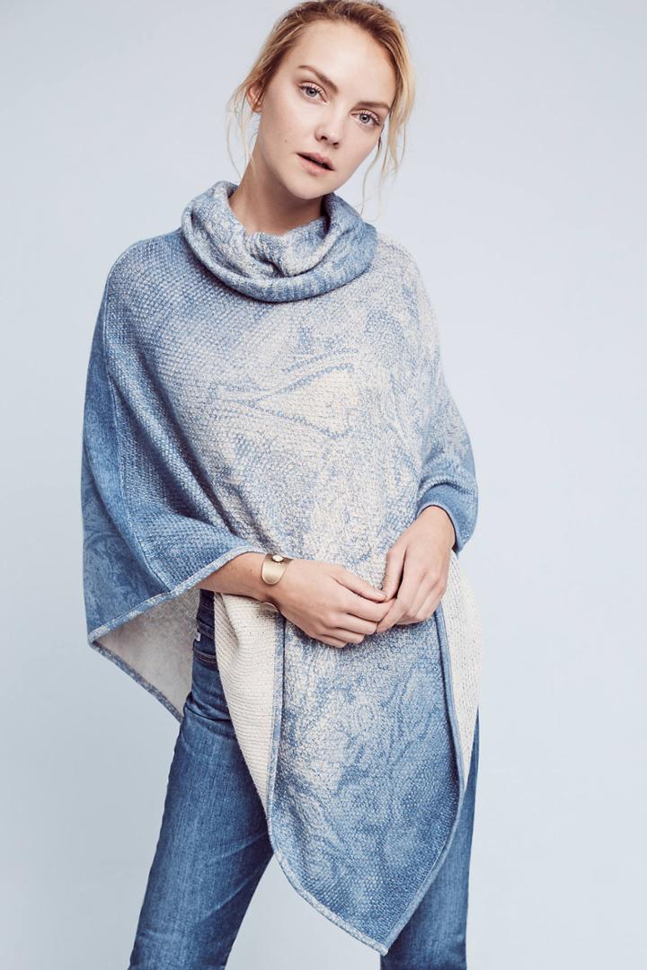 Anthropologie Skywashed Poncho