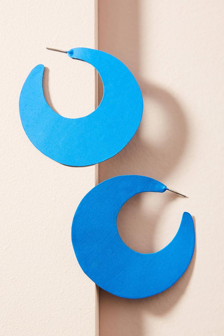 Sibilia Painted Waning Moon Hoop Earrings