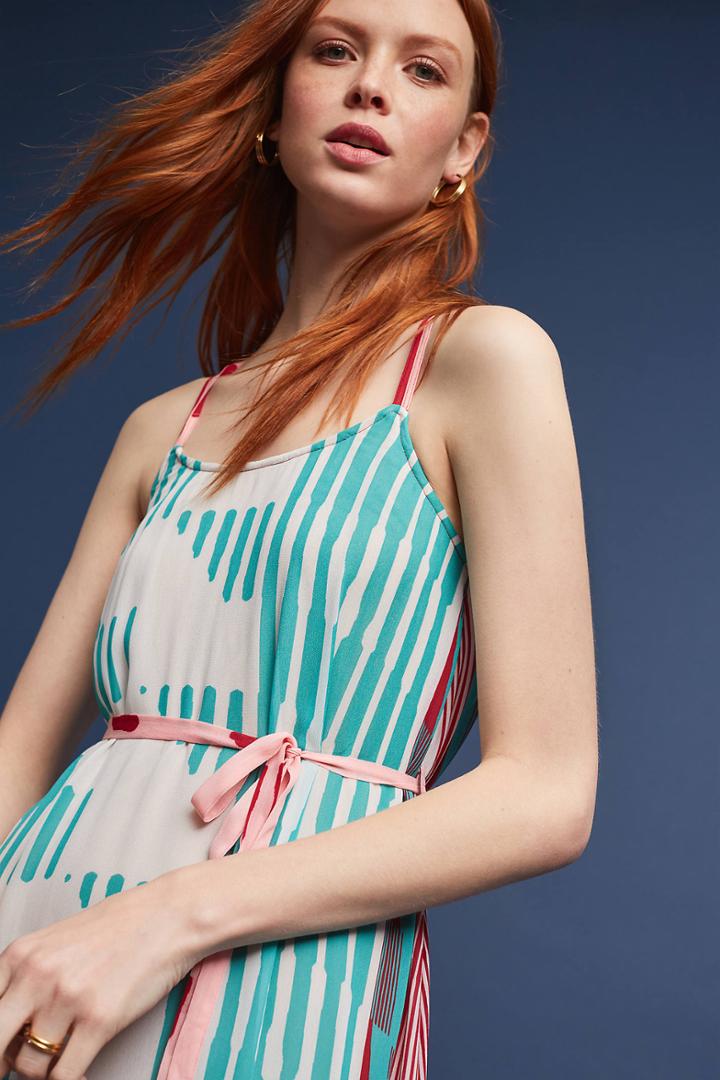 Anthropologie Keri Flounced Maxi Dress