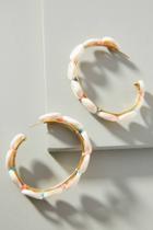 Lena Bernard Colorblocked Shell Hoop Earrings