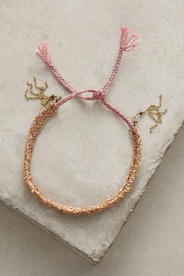 Marie-laure Chamorel Nude Woven Metal Cuff Bracelet