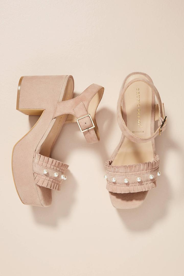 Bruno Premi Pearled Platform Sandals