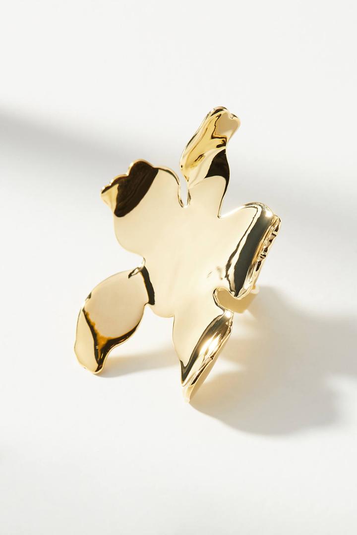 Lele Sadoughi Golden Lily Ring