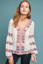 Love Sam Amity Embroidered Peasant Top