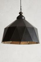 Anthropologie Faceted Steel Pendant