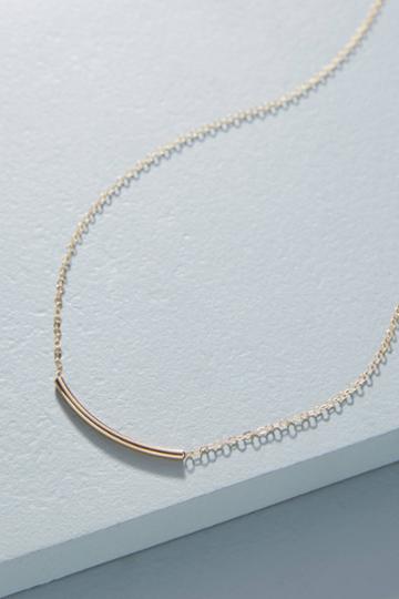 Hello Adorn Curved Pendant Necklace