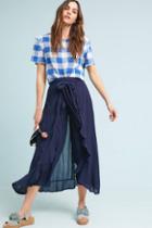 Moon River Ruffled Wrap Pants