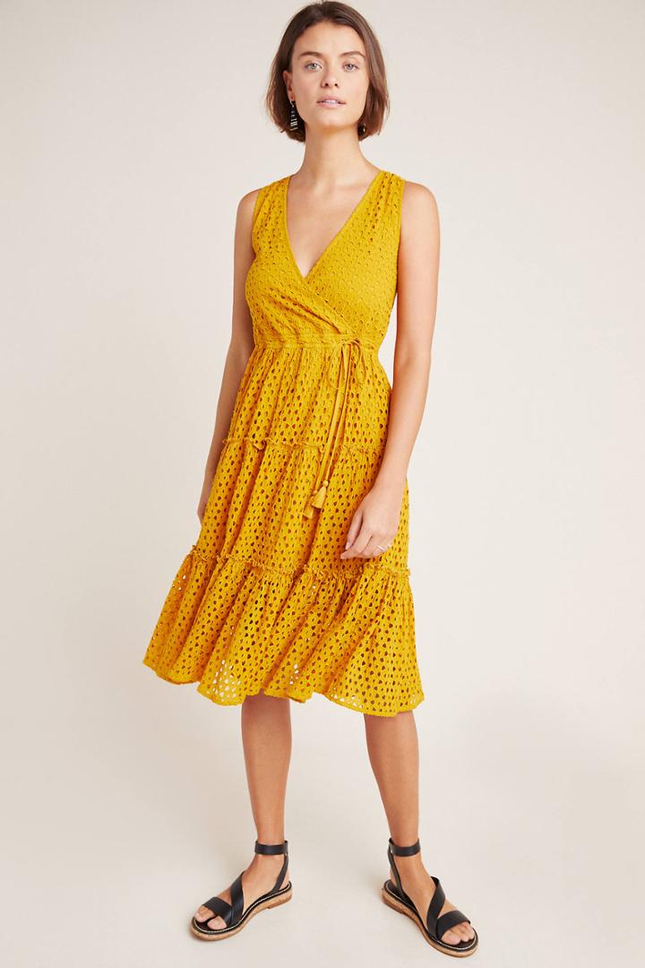 Frye Nuri Eyelet Wrap Dress