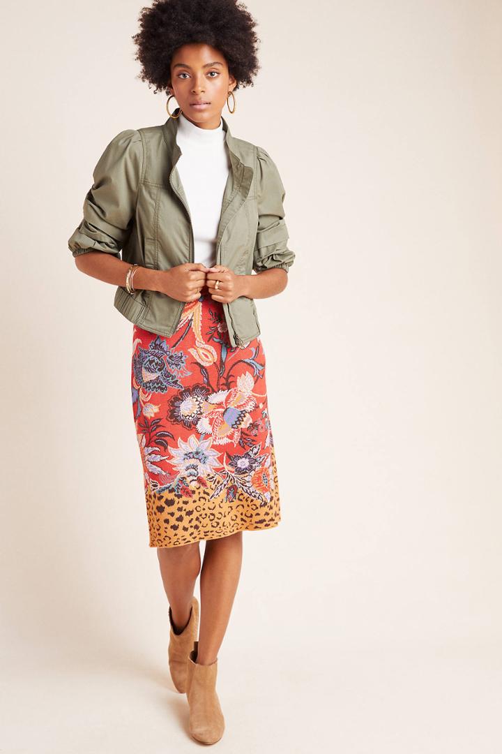 Maeve Delphinia Knit Pencil Skirt