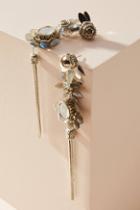 Deepa Embellished Flower Linear Drop Earrings