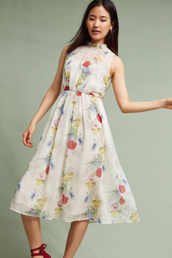 Eri + Ali Larietta Floral Midi Dress
