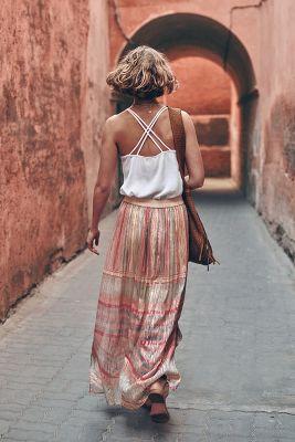 Anthropologie Maxi Foil Prtd Crinkle