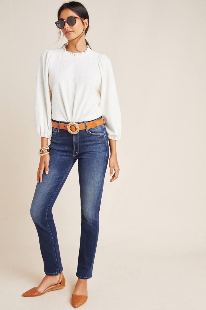 Mother The Dazzler Mid-rise Straight Jeans