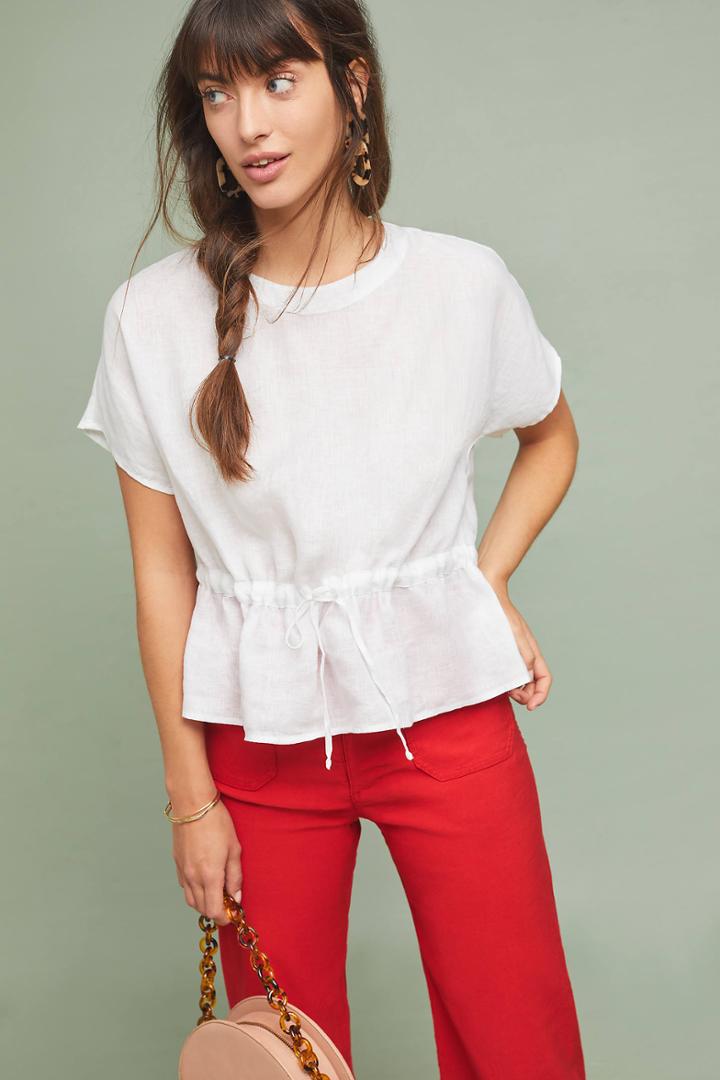 Cloth & Stone Waisted Linen Top