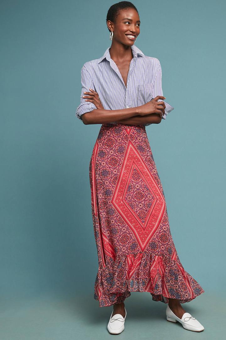 Ranna Gill Scarf-printed Maxi Skirt