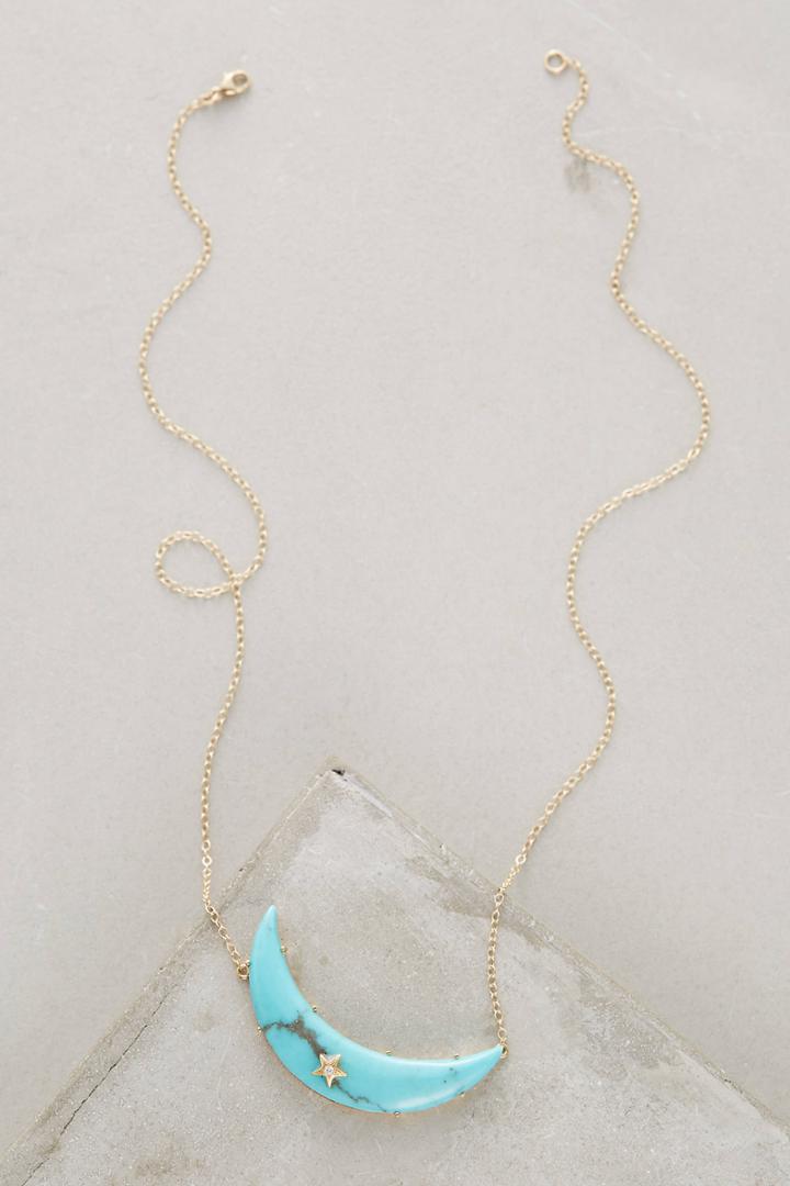 Andrea Fohrman Turquoise Cresent Pendant Necklace