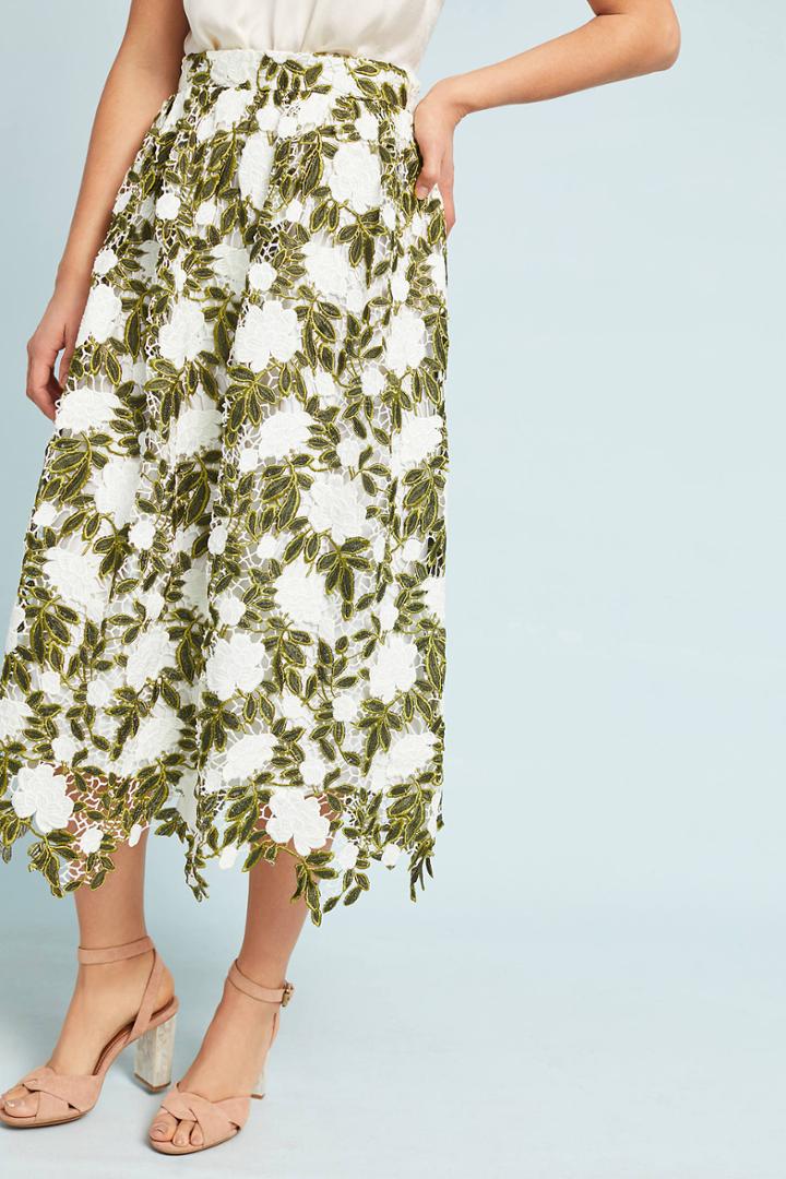 Eva Franco Fern Lace Midi Skirt