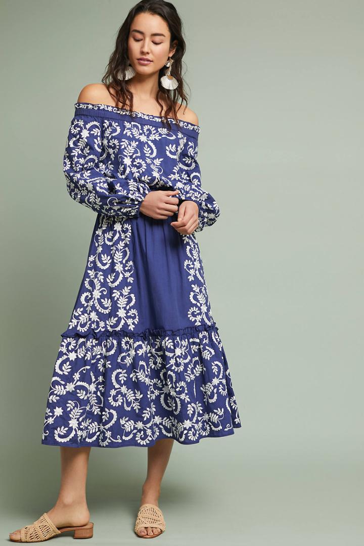 Misa Cassie Embroidered Dress