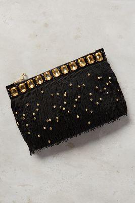 Shiraleah Fringed Velvet Pouch