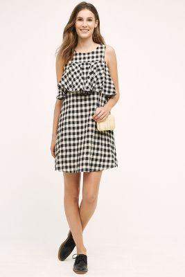 Sunday In Brooklyn Ruffled Gingham Shift
