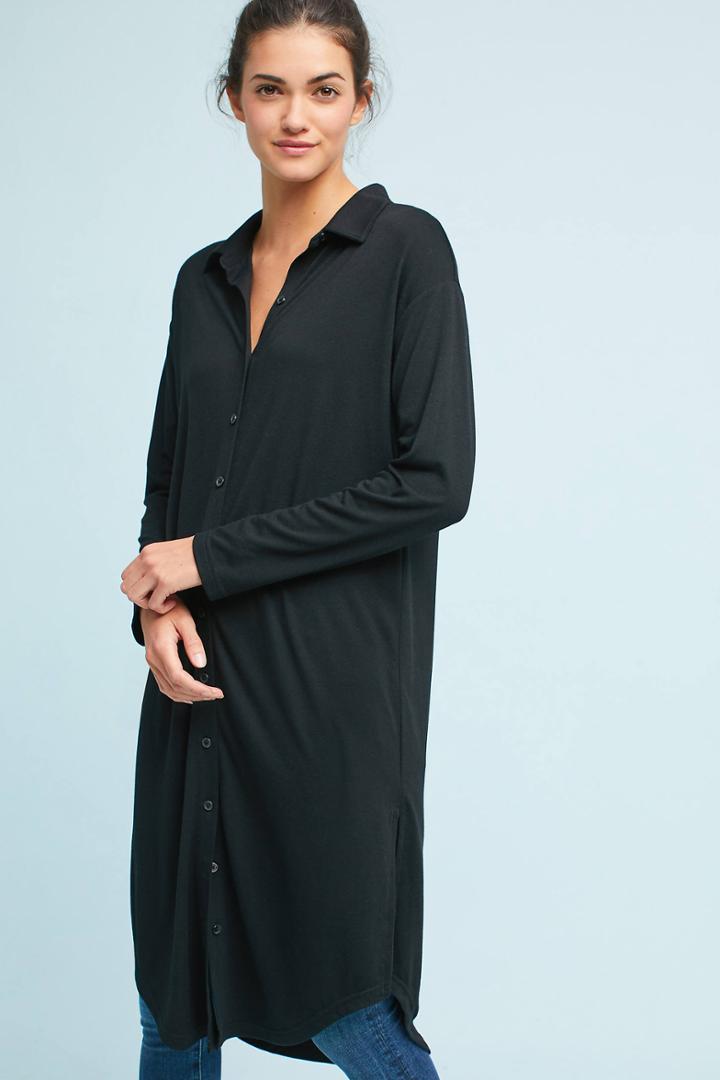 Anthropologie Long-sleeve Maxi Buttondown
