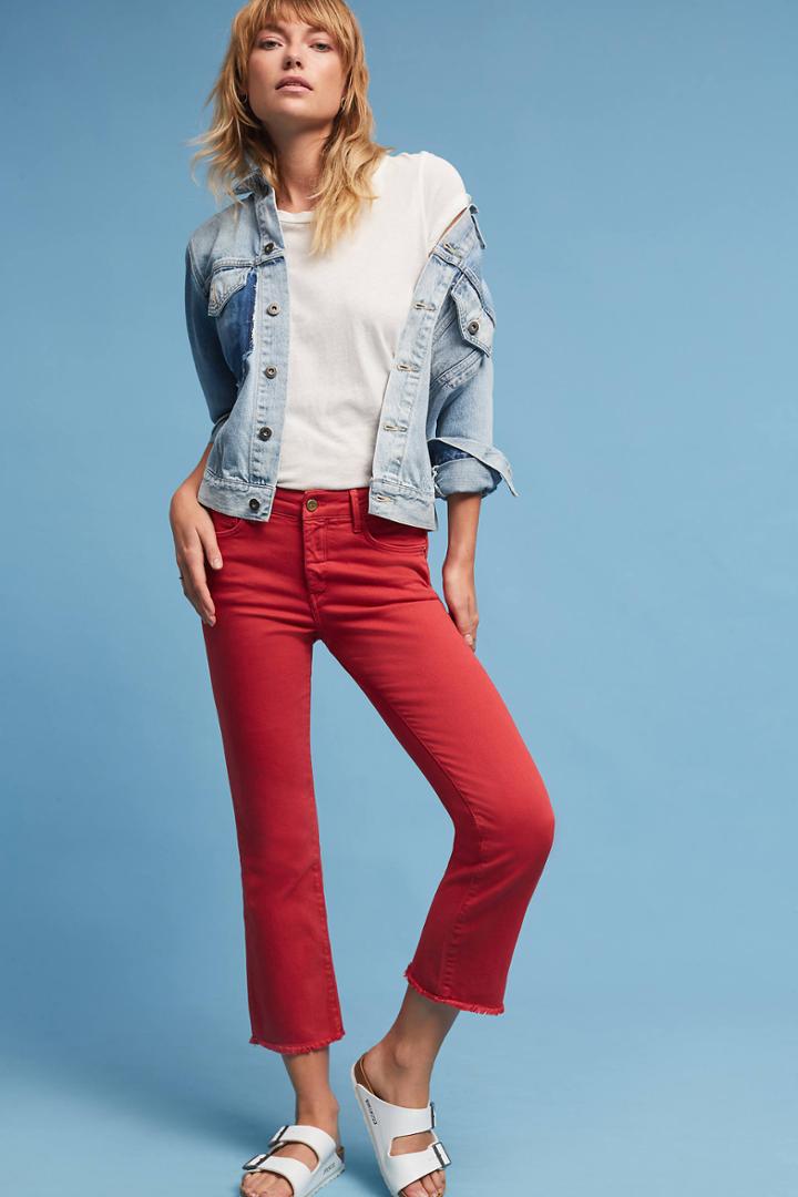 Pilcro And The Letterpress Pilcro Script High-rise Cropped Flares