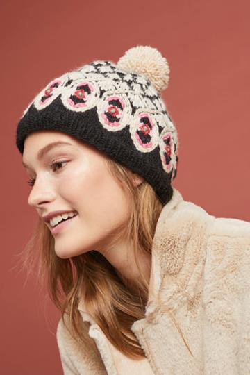 French Knot X Anthropologie Falling Snow Fair Isle Beanie