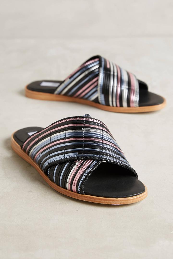 Miista Deb Metallic Slide Sandals