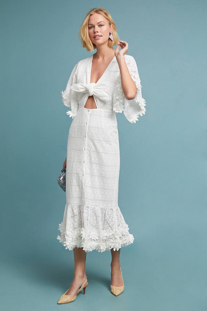 We Are Kindred Virginie Tie-front Midi Dress