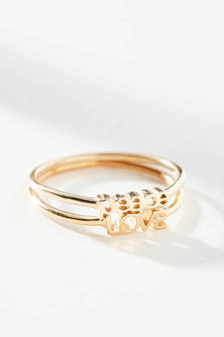 Studio Grun Peace And Love Ring Set