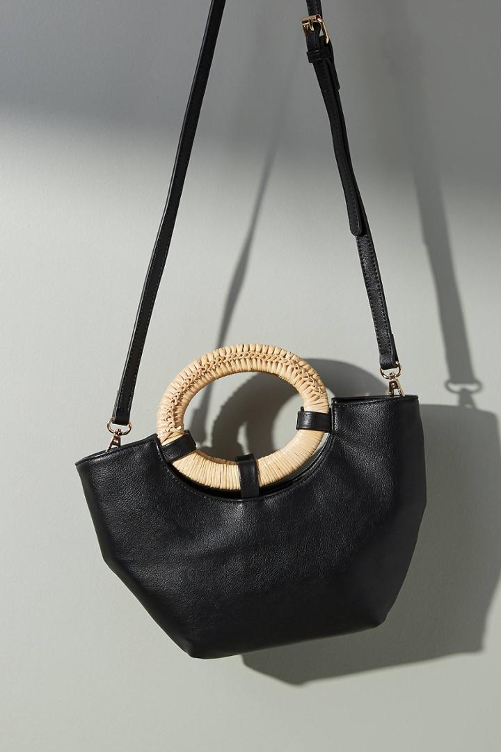Anthropologie Natalia Wicker-handled Tote Bag