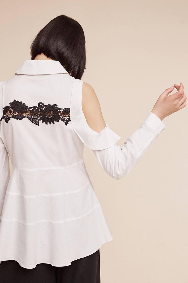 Isla Maude Alixandra Open-shoulder Poplin Tunic