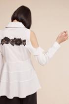 Isla Maude Alixandra Open-shoulder Poplin Tunic