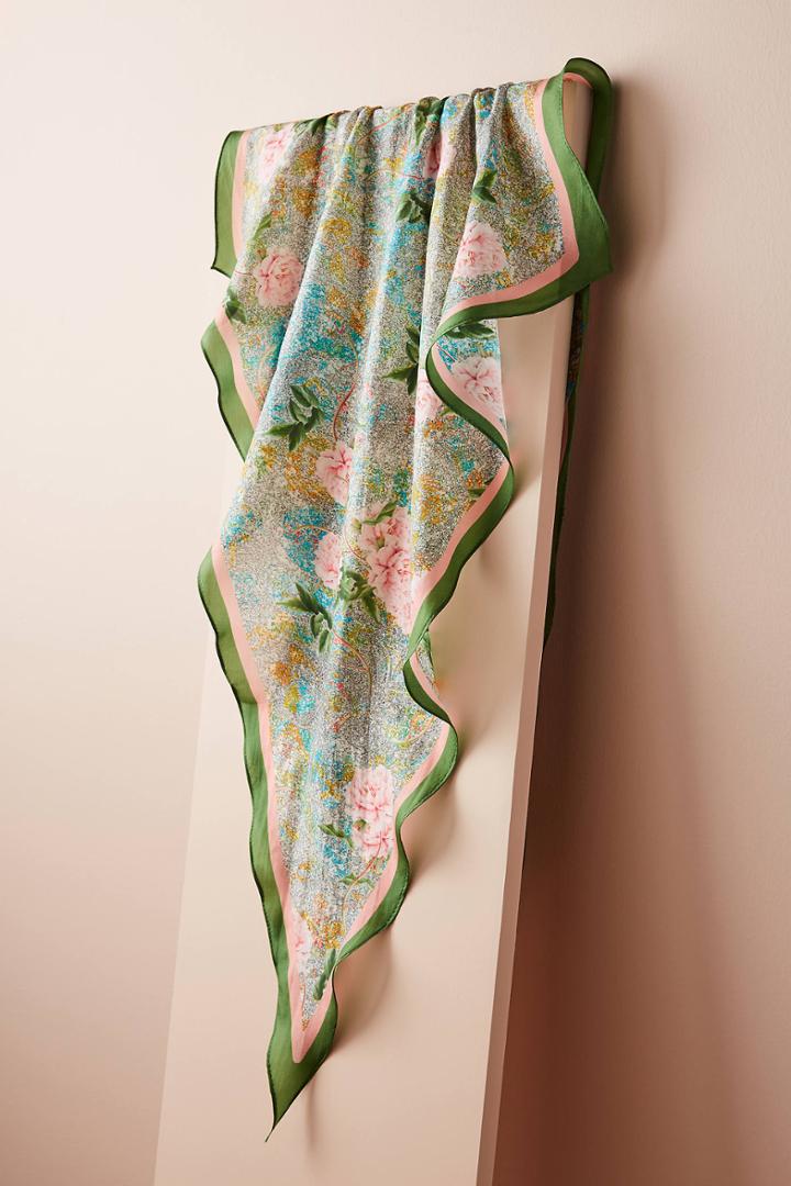 Anthropologie Esme Silk Necktie Scarf