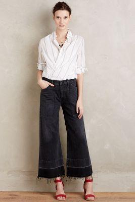 Citizens Of Humanity Melanie Wide-leg Crop Jeans Black