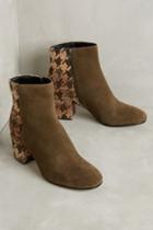Miss Albright Colorblocked Houndstooth Booties
