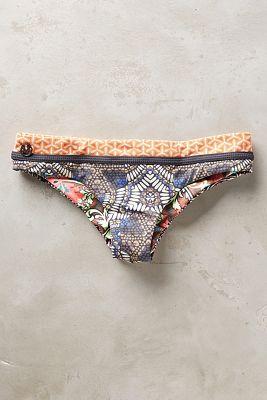 Maaji Mix-print Bikini Bottom Orange