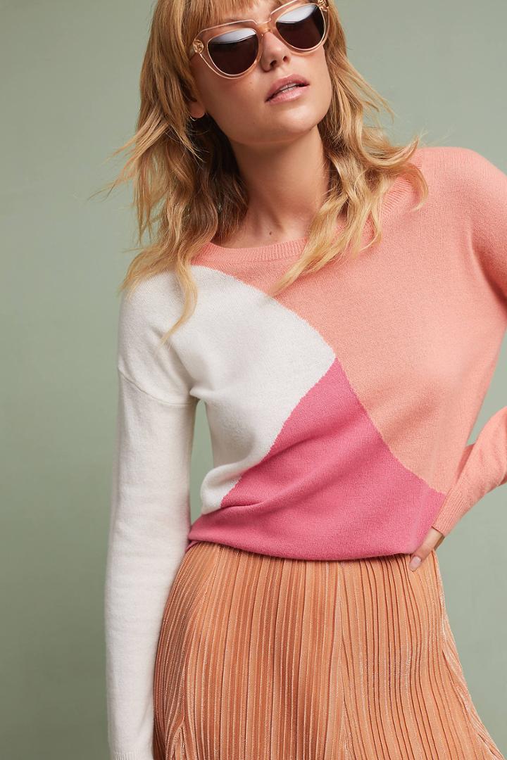 One Grey Day Colorblock Pullover