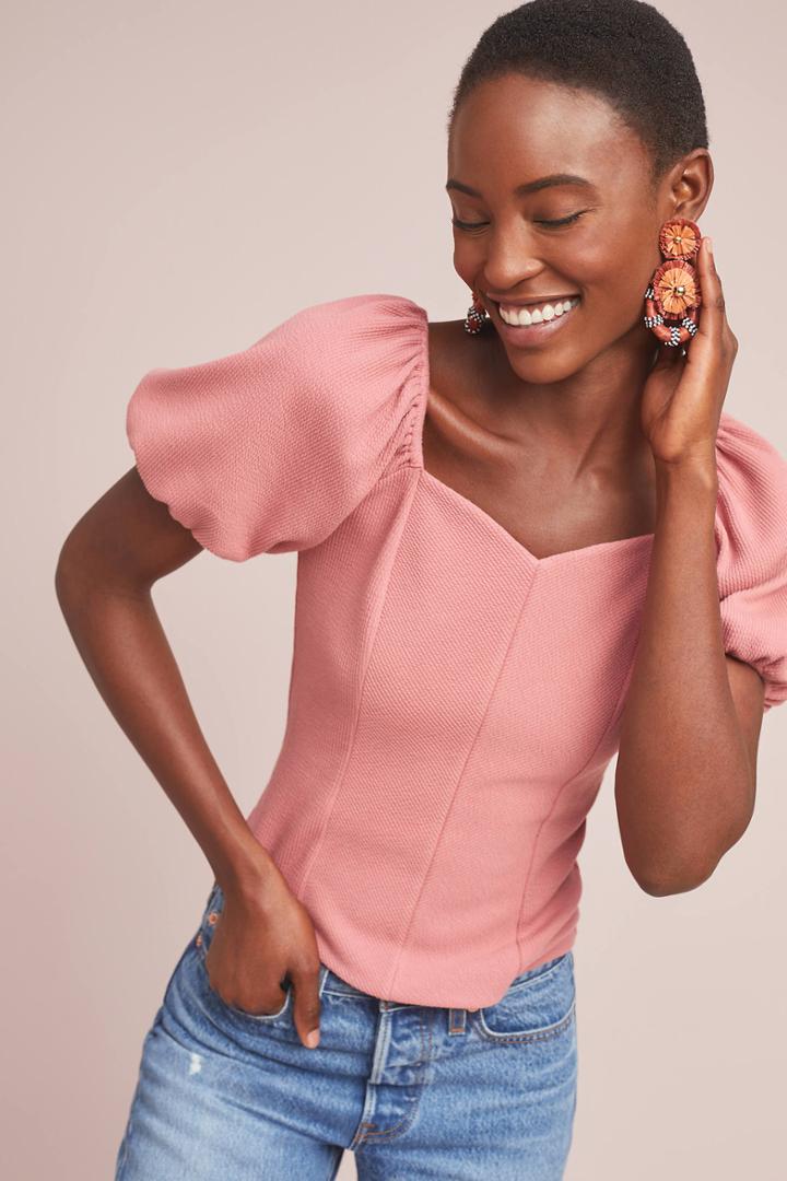 Eri + Ali Alice Puff-sleeved Top
