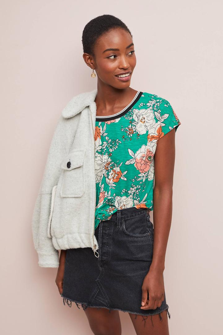 Anthropologie Yardley Floral Top