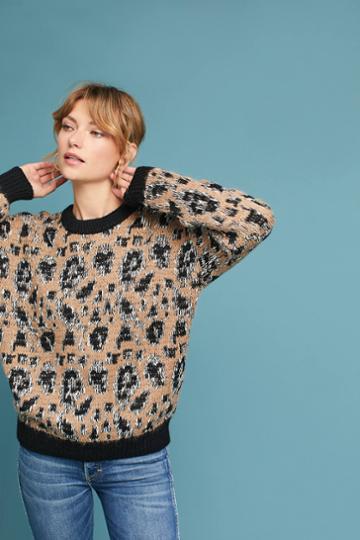Line The Label Leopard Intarsia Pullover