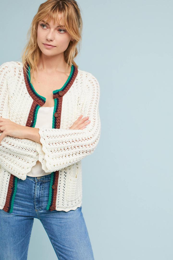 Anthropologie Elsie Open-knit Cardigan