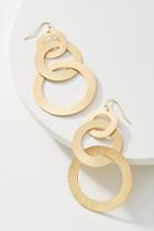 Anthropologie Julia Triple Hoop Drop Earrings