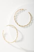 Jennifer Zeuner Jewelry Carmine Chain Hoop Earrings