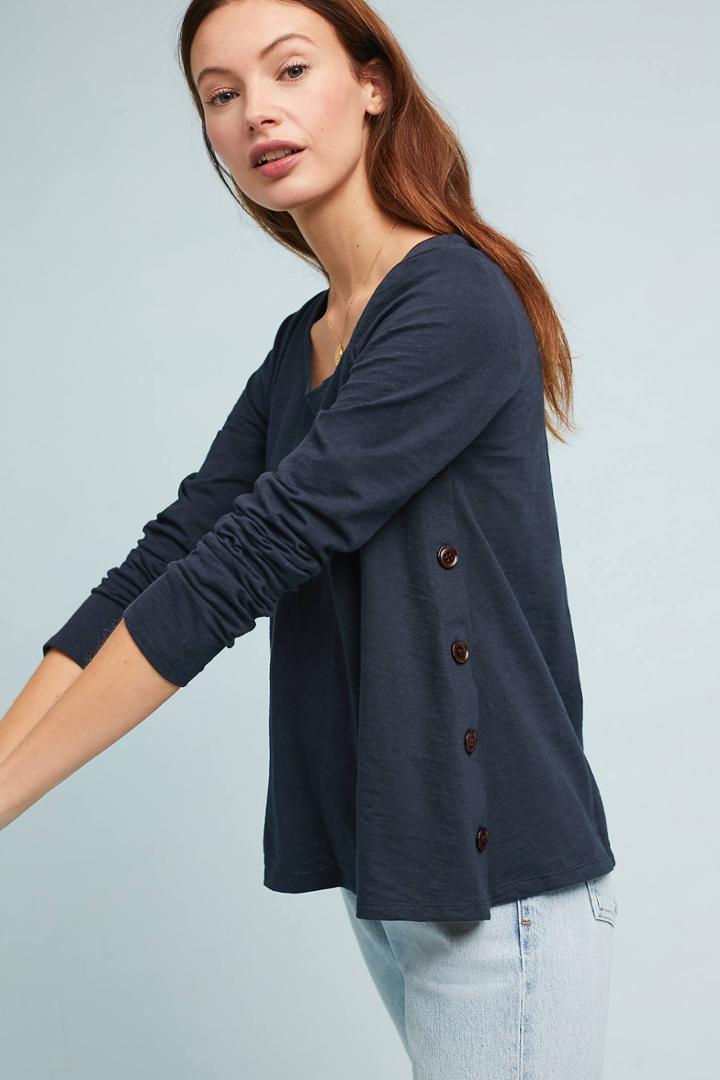 Sunday In Brooklyn Davis Buttoned Top