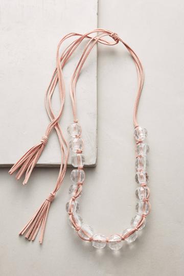 Rush By Denis And Charles Beaded Lucite Necklace