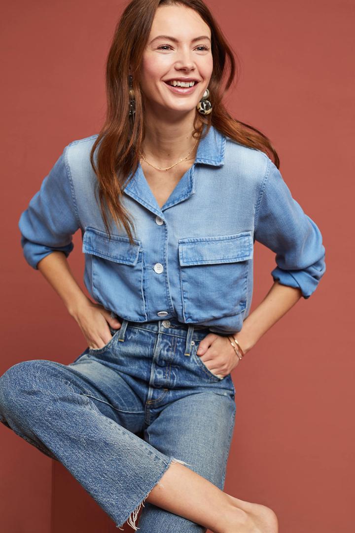 Cloth & Stone Utilitarian Denim Jacket