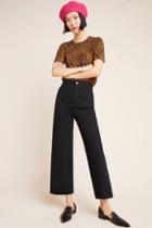 Anthropologie Courtney Cropped Wide-leg Pants
