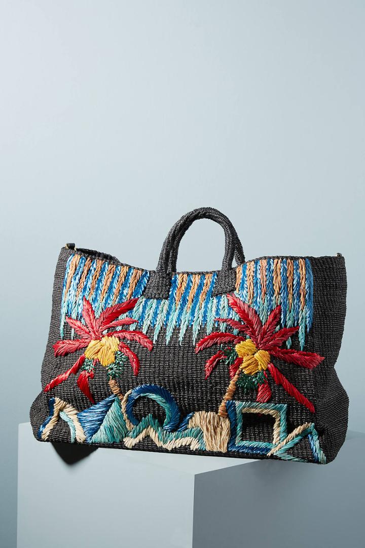 Aranaz Elise Embroidered Tote Bag