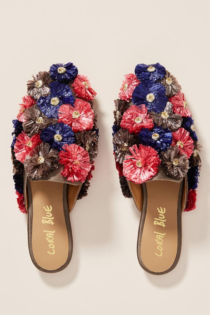 Coral Blue Gardenia Slides